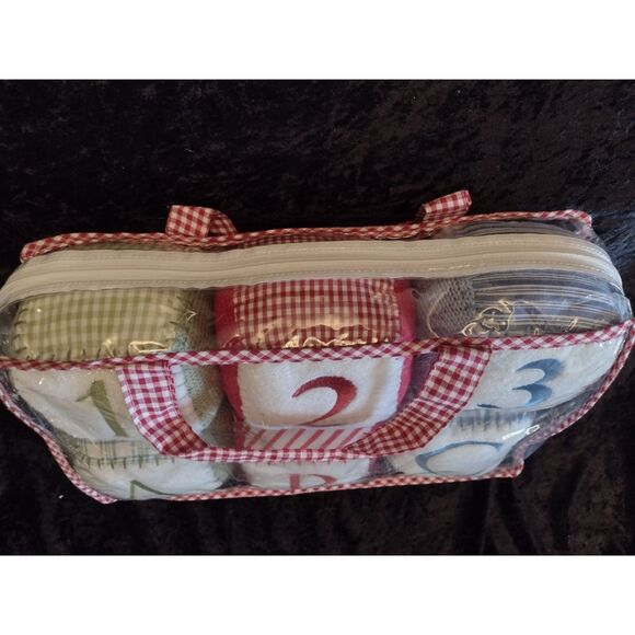 Pottery Barn Kids Soft Cloth Fabric Set of Gingham Check Plaid Baby Blocks Toys - Picture 4 of 9